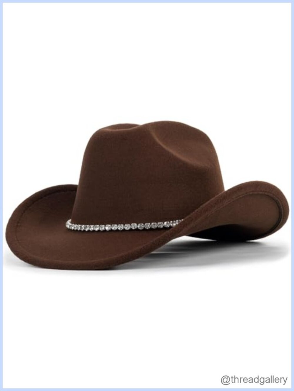 Rhinestone Western Cowboy Hat Felt Cowgirl Hat for Women